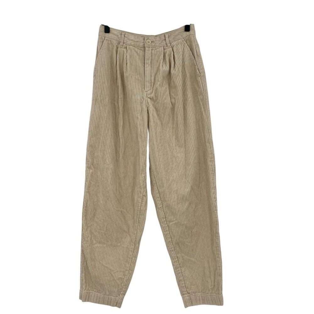 Rowing Blazers For Target Womens Size 2 Cream Corduroy Trouser Pants Pleated
